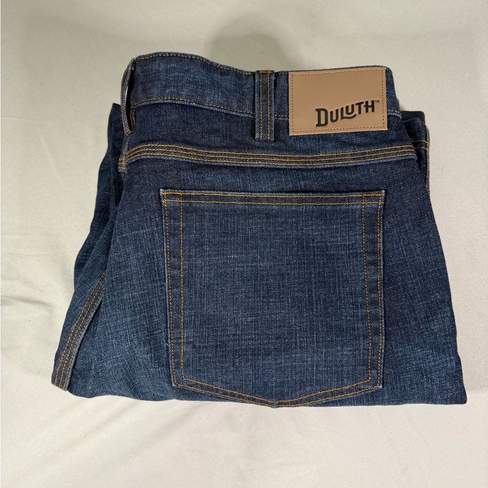 Duluth Trading Co Men's Relaxed Jeans - Dark Blue Flex Ballroom